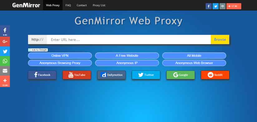Gen-Mirror untuk membuka situs website yang diblokir
