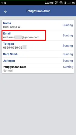 cara melihat sandi fb sendiri di pengaturan