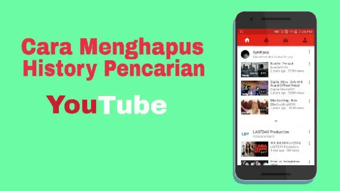 cara menghapus history youtube permanen
