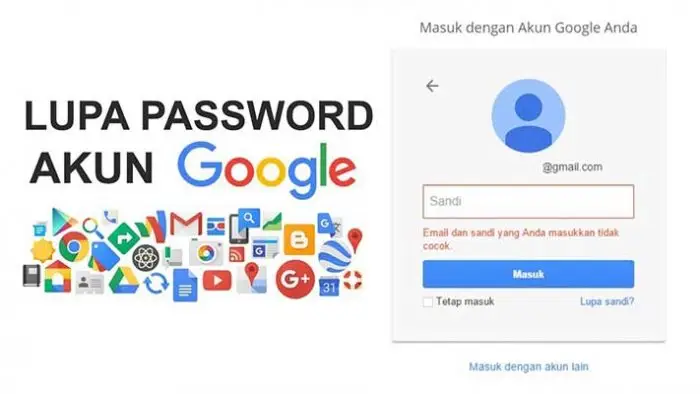 lupa kata sandi google play game