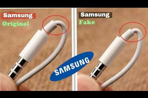 earphone samsung original vs fake