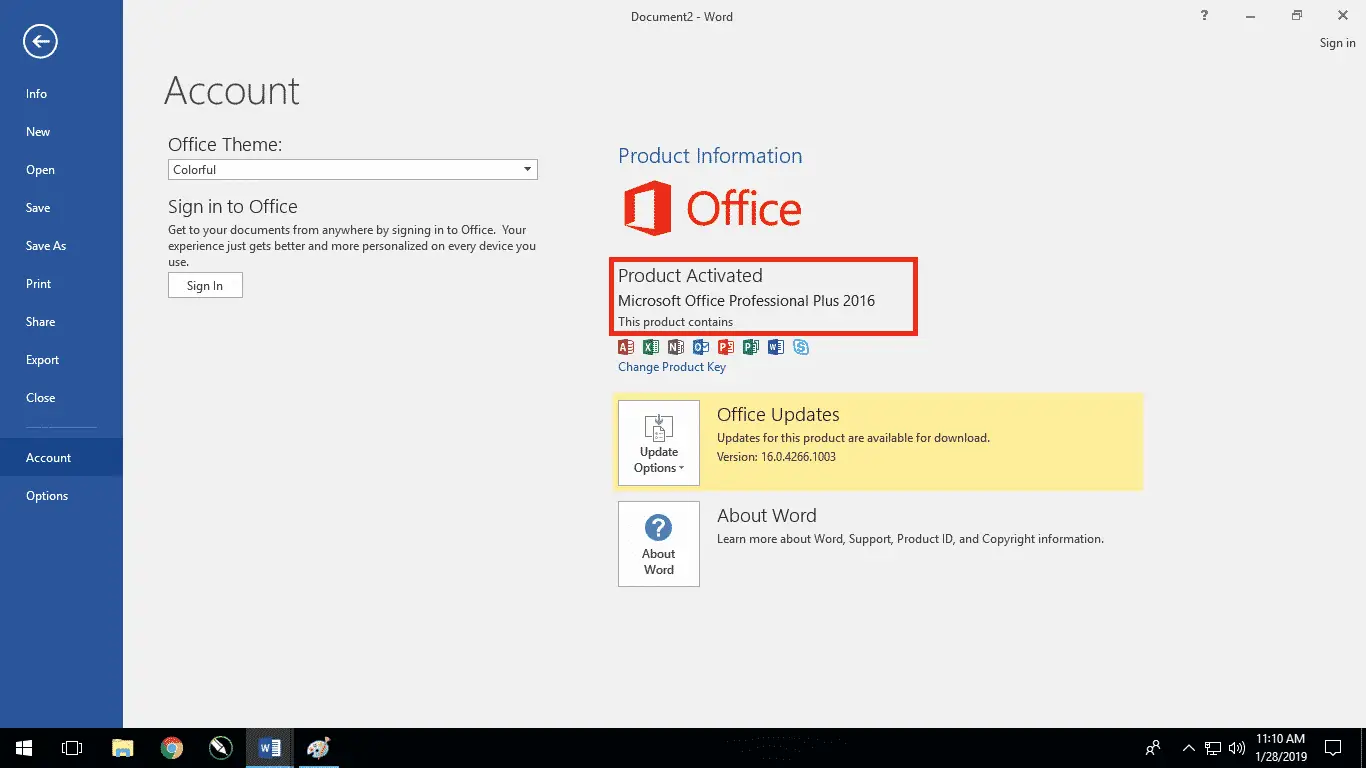 cara aktivasi office 2016