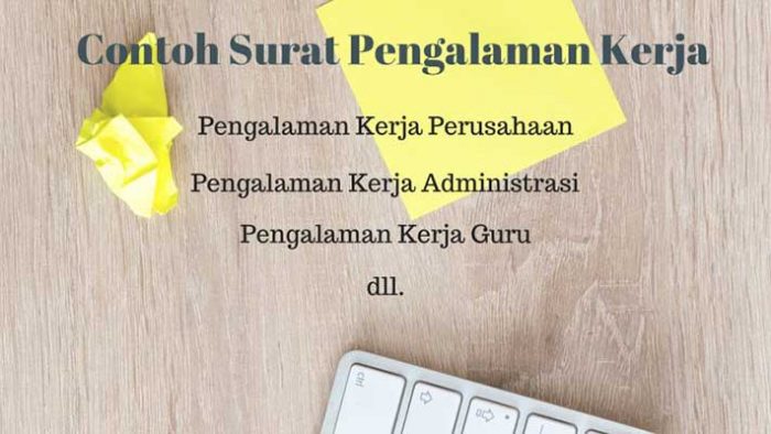 Beberapa Contoh Surat Pengalaman Kerja - Tipandroid
