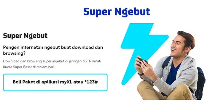 harga paket super ngebut xl