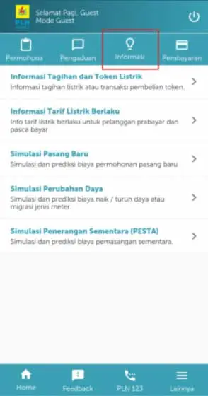 cek tagihan listrik dengan pln mobile