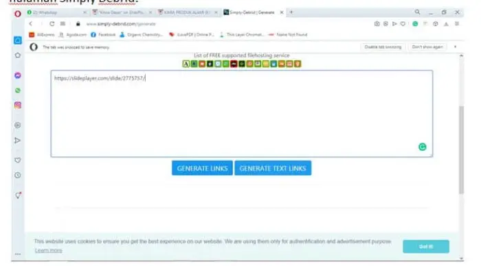 download file ppt di slideplayer lewat simply debrid 2