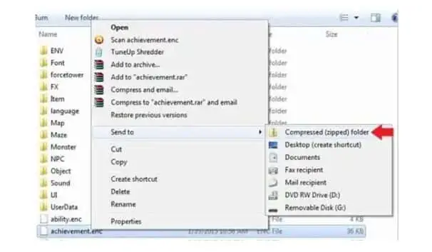 ubah format file .enc dengan fitur compressed