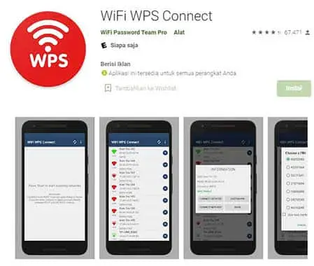 cara melihat password wifi di hp dengan wifi wps connect