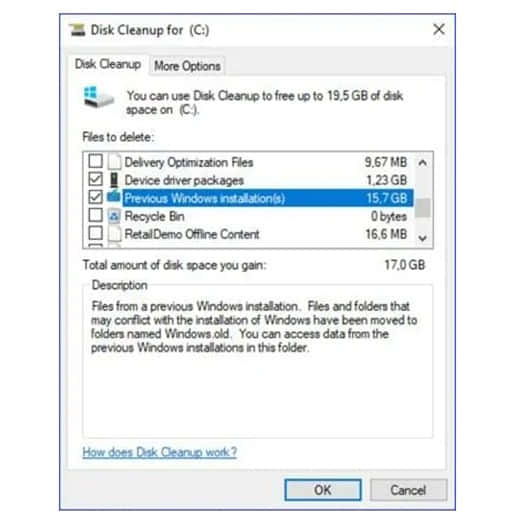 Cara Menghapus Windows Old di Windows dengan disk cleanup