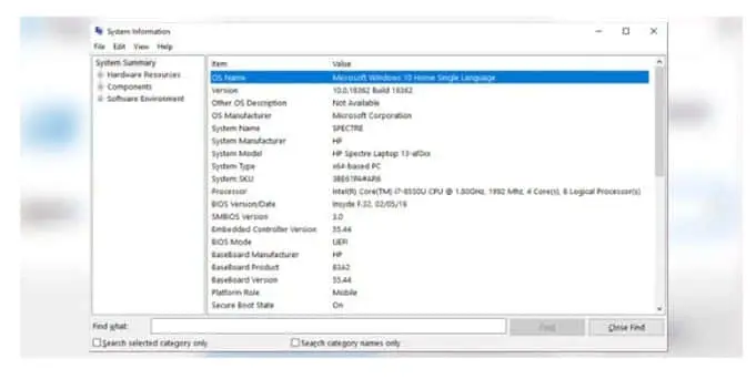 cara mengetahui versi windows 10 dengan System Information 2