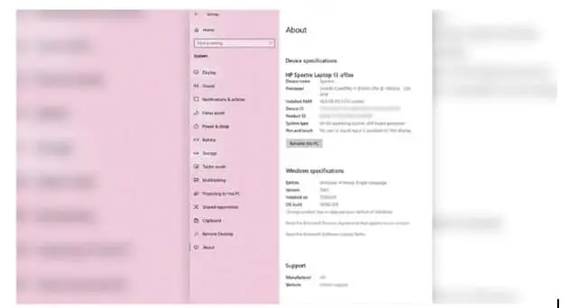 cara melihat versi windows 10 Menggunakan System Settings