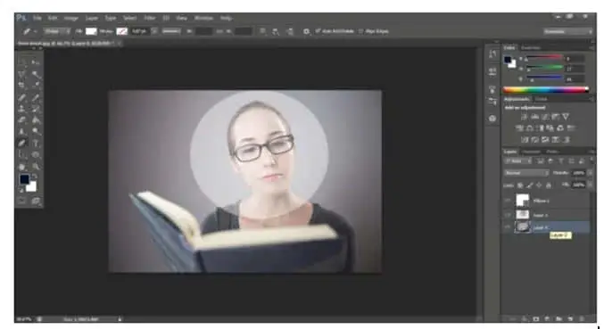 cara membuat foto bulat di photoshop