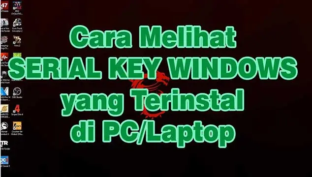 cara mengetahui serial number windows 7 yang terinstal