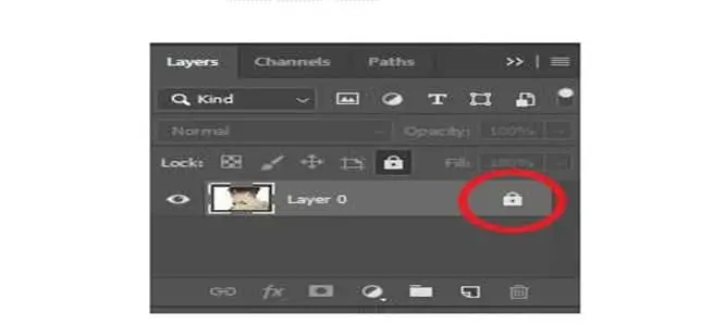 buka kunci layer background