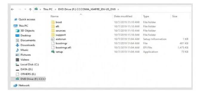 tampilan folder file iso yang sudah di mount
