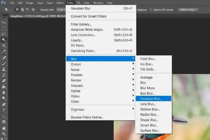 cara membuat blur di photoshop