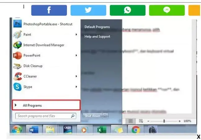 langkah menampilkan keyboard on screen