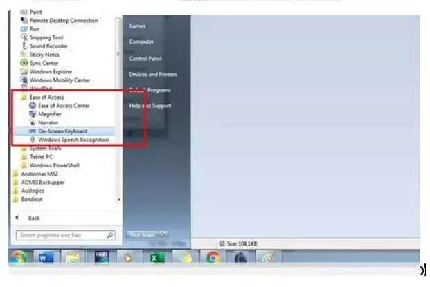 cara memunculkan atau membuka keyboard on screen