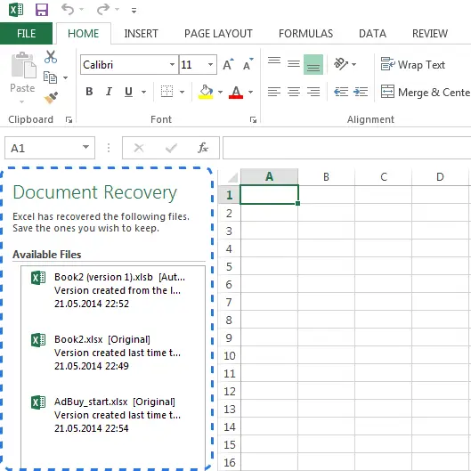 cara mengembalikan file excel yang sudah di save
