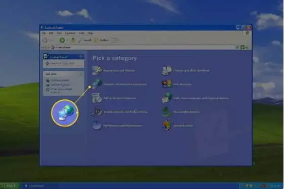Network and internet connections windows xp