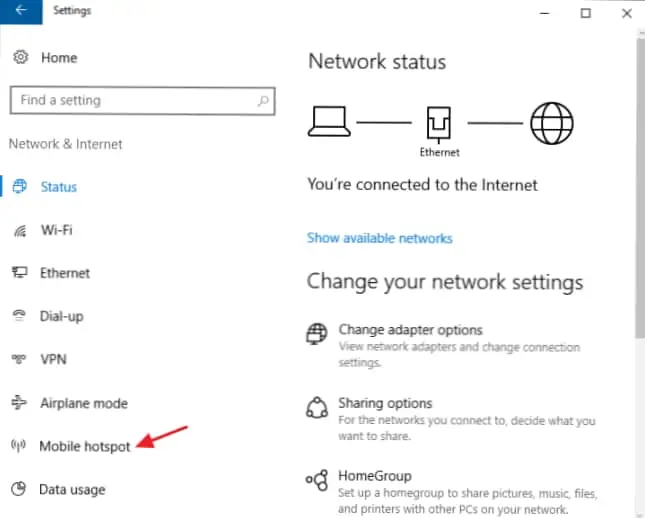 cara menjadikan komputer sebagai hotspot windows 10