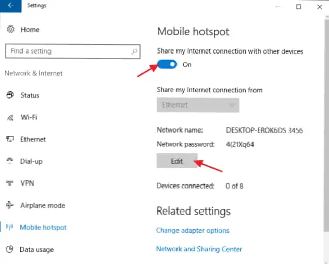 cara menjadikan komputer sebagai hotspot windows 10