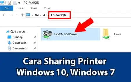 cara sharing printer windows 10