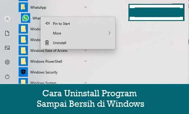 cara membersihkan sisa uninstall software di windows