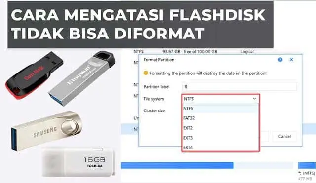 flashdisk tidak bisa diformat